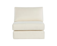 Sunpan Cascade Swivel Armless Chair In Liv Dove/Indigo/Pearl/Wicker