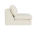Sunpan Cascade Swivel Armless Chair In Liv Dove/Indigo/Pearl/Wicker
