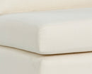 Sunpan Cascade Swivel Armless Chair In Liv Dove/Indigo/Pearl/Wicker