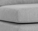 Sunpan Cascade Swivel Armless Chair In Liv Dove/Indigo/Pearl/Wicker