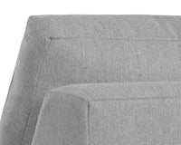 Sunpan Cascade Swivel Armless Chair In Liv Dove/Indigo/Pearl/Wicker