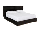Sunpan Beckham Bed - King - Chacha Cream/Quilted Abbington Charred Brown