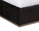 Sunpan Beckham Bed - King - Chacha Cream/Quilted Abbington Charred Brown