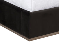 Sunpan Beckham Bed - King - Chacha Cream/Quilted Abbington Charred Brown