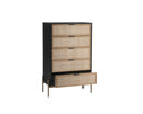 Sunpan Avida Chest in Gold and Black/Natural