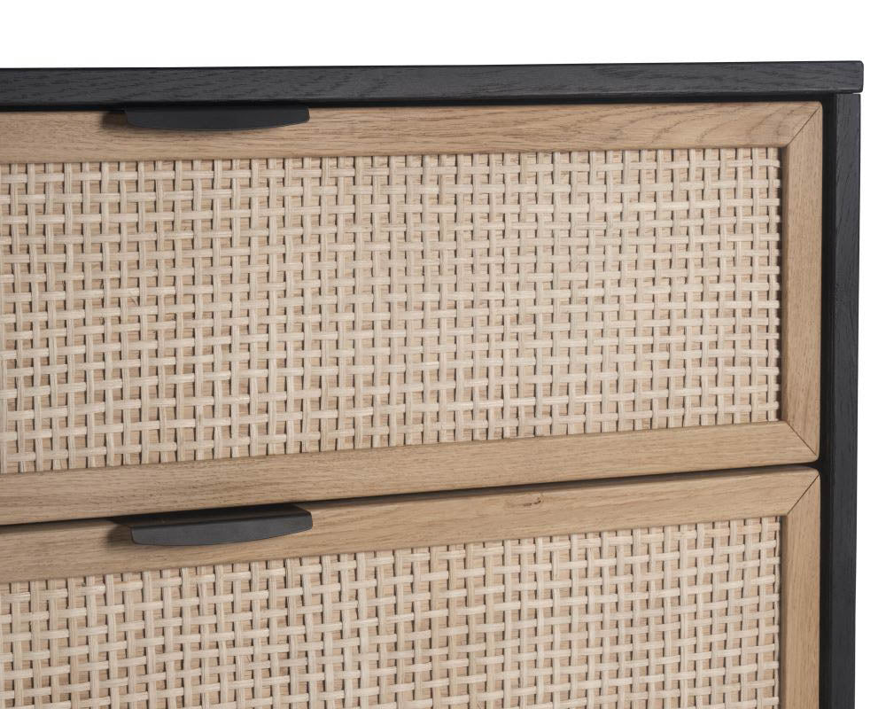 Sunpan Avida Chest in Gold and Black/Natural