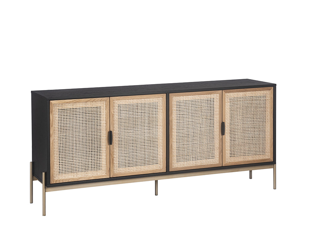 Sunpan Avida Sideboard in Gold And Black/Natural - Large