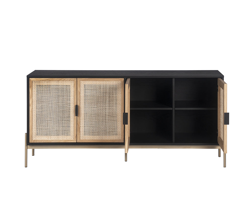 Sunpan Avida Sideboard in Gold And Black/Natural - Large