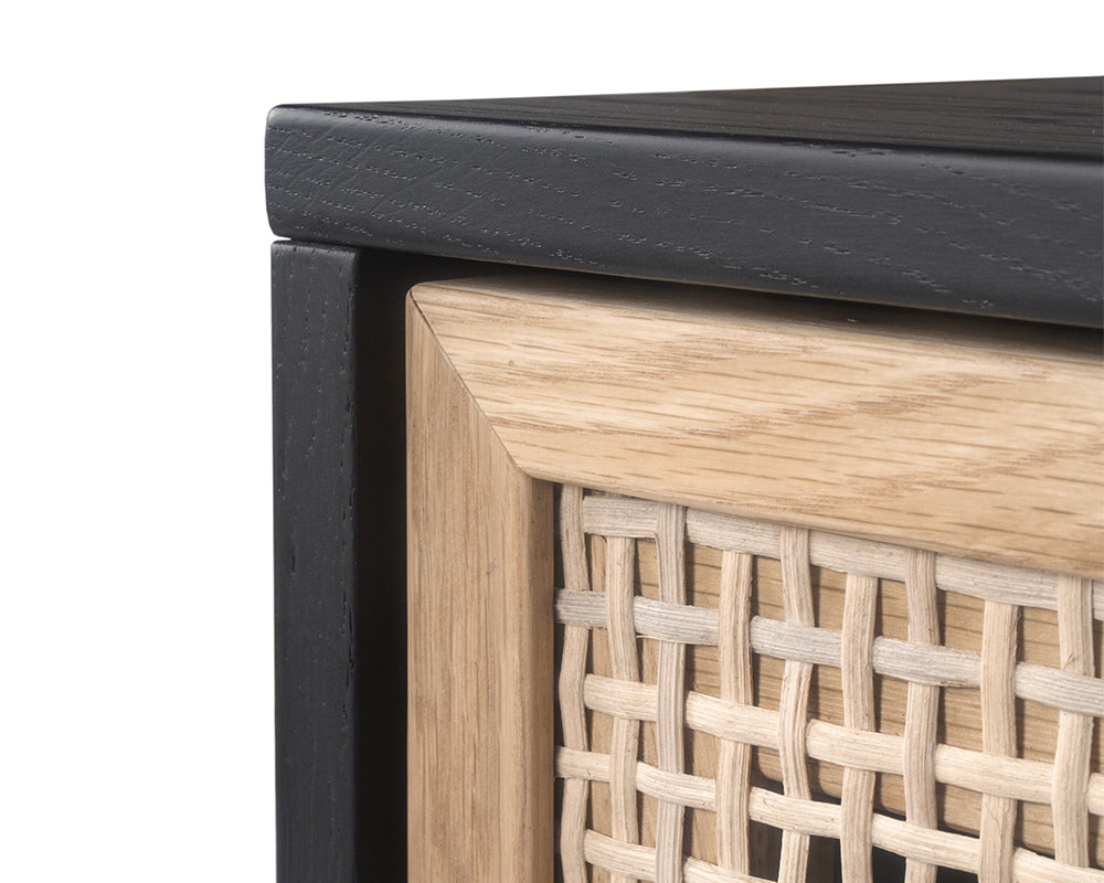 Sunpan Avida Sideboard in Gold And Black/Natural - Large