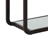 Sunpan Ambretta Bookcase in Black and Smoke Grey/Gold and Clear - Large
