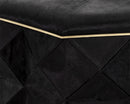 Sunpan Ashanti Storage Ottoman in Gold and Black/Silver and Grey - Large