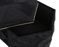 Sunpan Ashanti Storage Ottoman in Gold and Black/Silver and Grey - Large