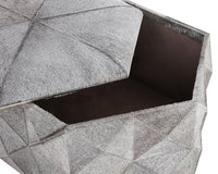 Sunpan Ashanti Storage Ottoman in Gold and Black/Silver and Grey - Large