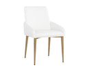 Sunpan Carlo Dining Armchair In Black And Dillon Thunder/Gold And Dillon Snow