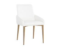 Sunpan Carlo Dining Armchair In Black And Dillon Thunder/Gold And Dillon Snow