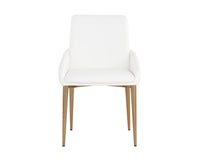 Sunpan Carlo Dining Armchair In Black And Dillon Thunder/Gold And Dillon Snow