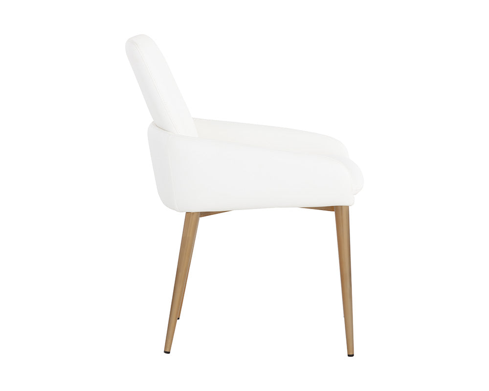 Sunpan Carlo Dining Armchair In Black And Dillon Thunder/Gold And Dillon Snow