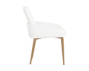 Sunpan Carlo Dining Armchair In Black And Dillon Thunder/Gold And Dillon Snow