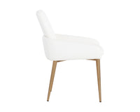 Sunpan Carlo Dining Armchair In Black And Dillon Thunder/Gold And Dillon Snow