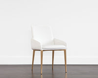 Sunpan Carlo Dining Armchair In Black And Dillon Thunder/Gold And Dillon Snow