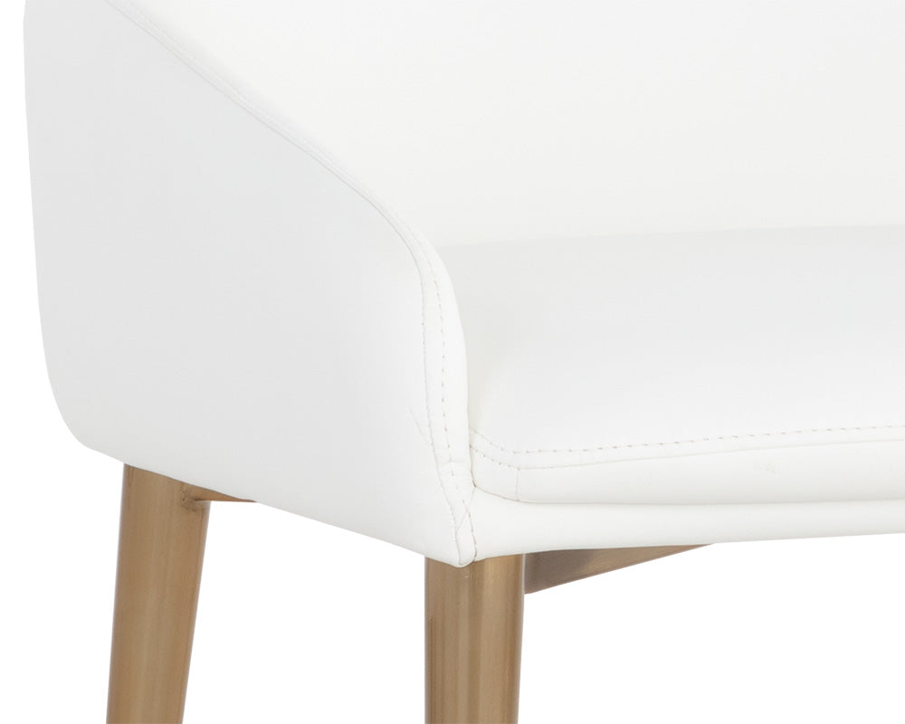 Sunpan Carlo Dining Armchair In Black And Dillon Thunder/Gold And Dillon Snow