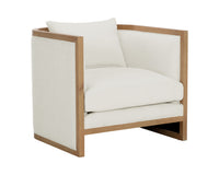 Sunpan Chloe Lounge Chair In Ash Grey/Dark Brown/Natural