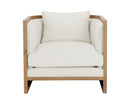 Sunpan Chloe Lounge Chair In Ash Grey/Dark Brown/Natural