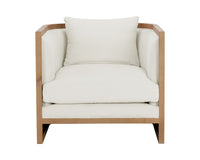 Sunpan Chloe Lounge Chair In Ash Grey/Dark Brown/Natural