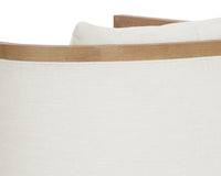 Sunpan Chloe Lounge Chair In Ash Grey/Dark Brown/Natural