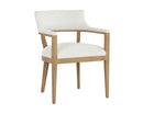 Sunpan Brylea Dining Armchair in Brown And Saloon Light Grey/Shalimar Tobacco Leather