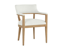 Sunpan Brylea Dining Armchair in Brown And Saloon Light Grey/Shalimar Tobacco Leather