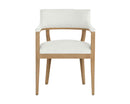 Sunpan Brylea Dining Armchair in Brown And Saloon Light Grey/Shalimar Tobacco Leather