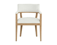 Sunpan Brylea Dining Armchair in Brown And Saloon Light Grey/Shalimar Tobacco Leather