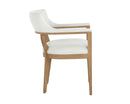 Sunpan Brylea Dining Armchair in Brown And Saloon Light Grey/Shalimar Tobacco Leather