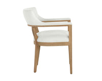 Sunpan Brylea Dining Armchair in Brown And Saloon Light Grey/Shalimar Tobacco Leather