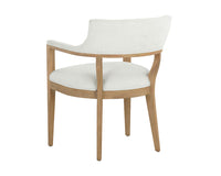 Sunpan Brylea Dining Armchair in Brown And Saloon Light Grey/Shalimar Tobacco Leather