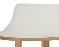 Sunpan Brylea Counter Stool in Brown And Shalimar Tobacco Leather / Natural in Heather Ivory Tweed