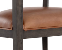 Sunpan Brylea Counter Stool in Brown And Shalimar Tobacco Leather / Natural in Heather Ivory Tweed