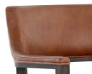 Sunpan Brylea Counter Stool in Brown And Shalimar Tobacco Leather / Natural in Heather Ivory Tweed
