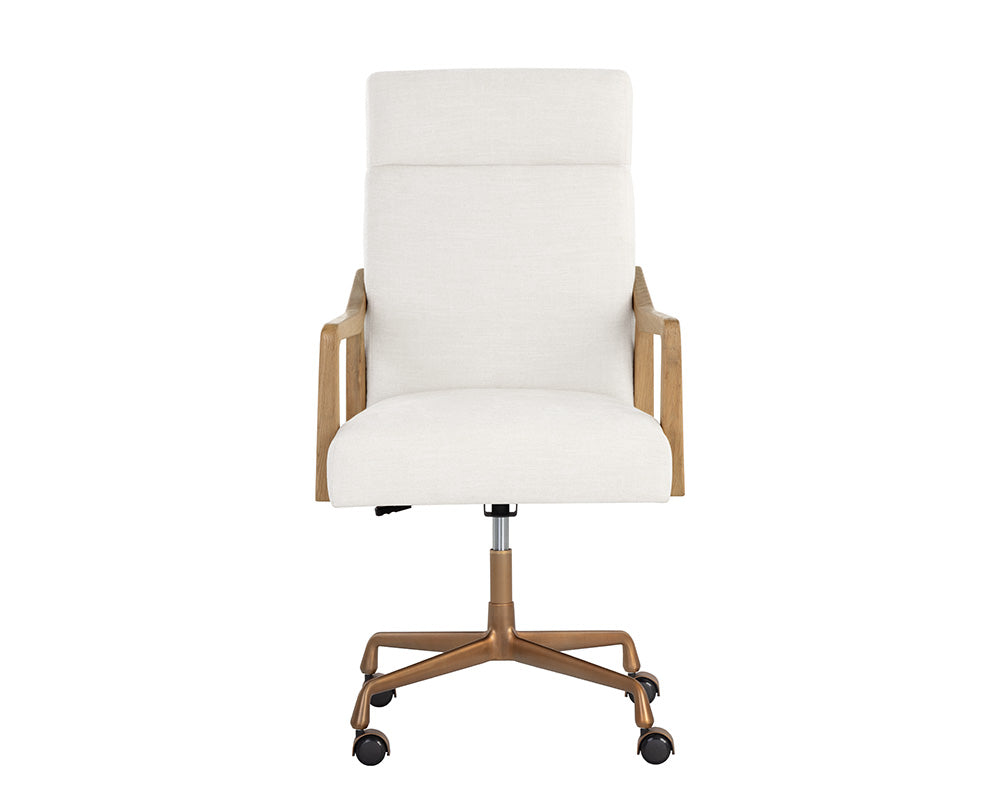 Sunpan Collin Office Chair in Brown/Natural