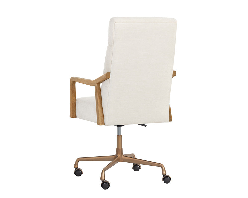 Sunpan Collin Office Chair in Brown/Natural