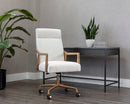 Sunpan Collin Office Chair in Brown/Natural