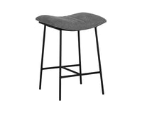 Sunpan Buca Backless Counter Stool in Belfast Koala Grey