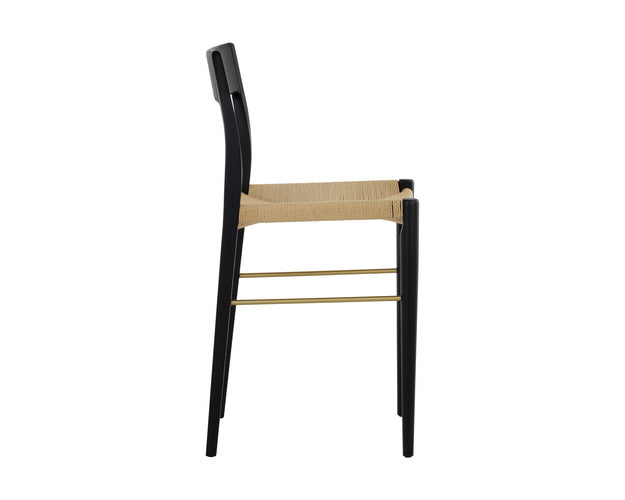 Sunpan Bondi Counter Stool in Black / Light Oak