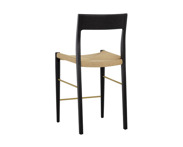 Sunpan Bondi Counter Stool in Black / Light Oak