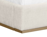 Sunpan Beckham Bed - King - Chacha Cream/Quilted Abbington Charred Brown