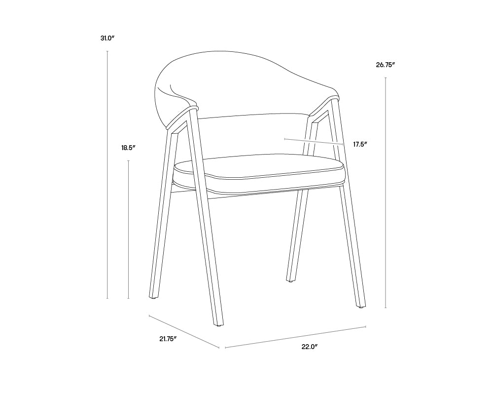 Sunpan Burgos Dining Armchair