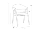 Sunpan Burgos Dining Armchair