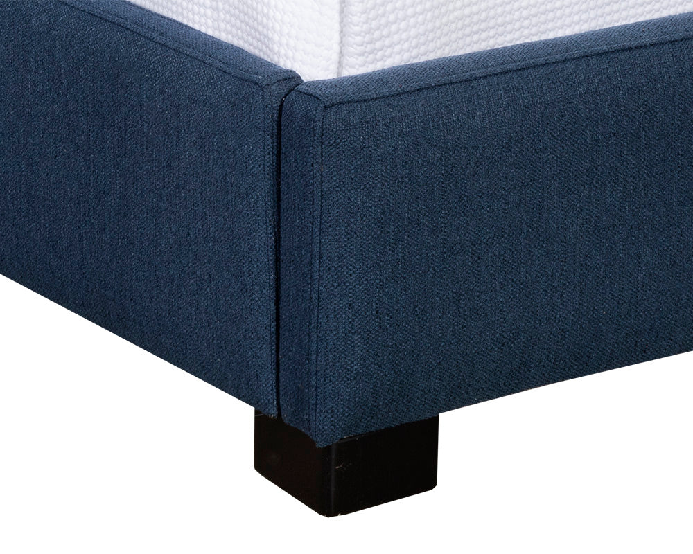 Sunpan Clemonte Bed In Dream Cream/Liv Indigo/Polo Club Stone - King