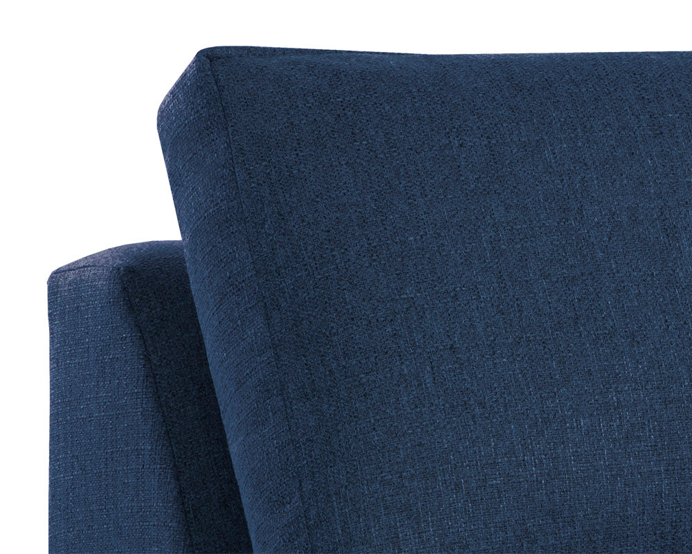 Sunpan Cascade Swivel Armless Chair In Liv Dove/Indigo/Pearl/Wicker